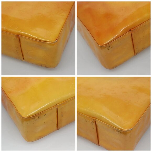 LOUIS VUITTON Monogram Vernis Columbus Tote Bag Lime Yellow M91047 Auth th5893 - Picture 14 of 16